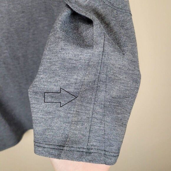 Go Couture Size XL Colorblock Top Long Sleeve Gray Green Red Black - Picture 8 of 12